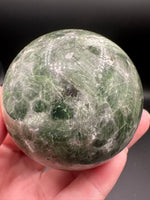 Natural Green Diopside Crystal Sphere 334g – Polished Gemstone #1