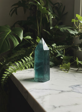 Dark Rainbow Fluorite Obelisk Tower #11