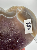 Large Amethyst Dendritic Agate Heart with Stand #3