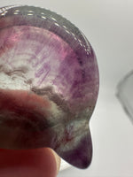 Cat Head Shape Rainbow Fluorite Bowl Carving #5