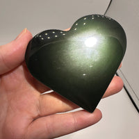 Rainbow Sheen Obsidian Heart #11
