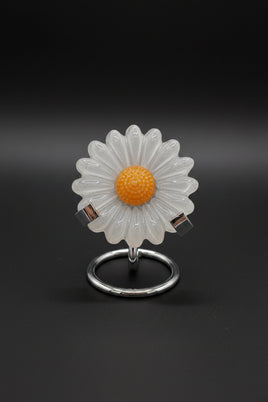 Selenite Daisy Carving with Stand