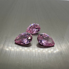 Pear Shape Pink Cz 10x7mm