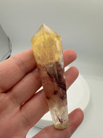 Carved Fluorite Scepter with Rainbows #8