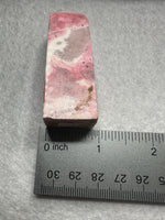 Rhodochrosite Four-Sided Tower #1 – Rose Pink and Cream Polished Crystal Point