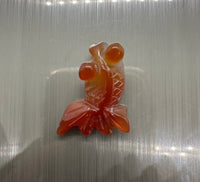 Carved Carnelian Agate Goldfish #2