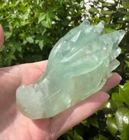 Fluorite Dragon Head Carving #13