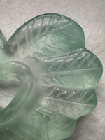 Green Fluorite Decorative Carved Heart with Stand #1