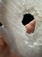 Druzy Agate Geode Indigenous-Inspired Profile Headdress Carving #5