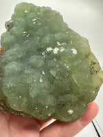 Prehnite mixed with Green Tourmaline Raw Specimen #2