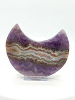 Amethyst Lace Agate Large Moon #1
