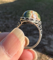 8th Vein Ocean Jasper S925 Sterling Silver Ring #10