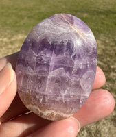 Amethyst Mixed with Stripe Agate Palm Stone #13