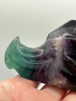 Fluorite Dragon Head Carving #22