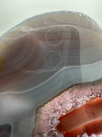 Large Amethyst Agate Heart with Stand #2