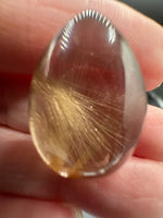 High Quality Gold Rutilated Quartz Teardrop