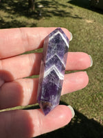 Double Terminated Chevron Amethyst Point #13