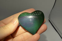 Rainbow Sheen Obsidian Heart #3