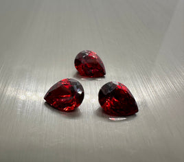 Pear Shape Orange/Red 9x7mm Cz