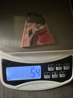 Natural Rhodochrosite Slab #16 – Vivid Raspberry Pink with Black Matrix & Banding