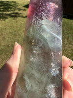 Large Fat Watermelon Fluorite Tower #5