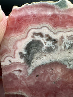 Rhodochrosite Slab #5 – Pink Banded Natural Stone Specimen