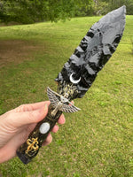 Natural Obsidian Decorative Dagger