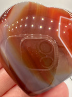Carnelian Heart Palm Stone #13