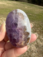 Amethyst Mixed with Stripe Agate Palm Stone #6