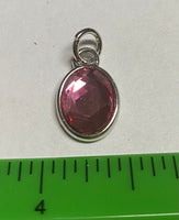 Glass Rose Color Charm