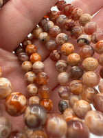 Fire Agate 6mm Bracelet Three Piece Set