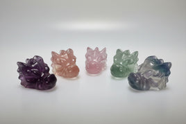 Mini Fluorite Dragon Head Carving
