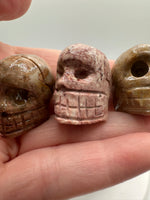 Hand-Carved Soapstone Skull – Polished Natural Stone Carving