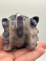 Fluorite Dragon Head Carving #22