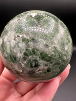Natural Green Diopside Crystal Sphere 334g – Polished Gemstone #1