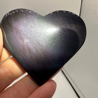 Rainbow Sheen Obsidian Heart #14