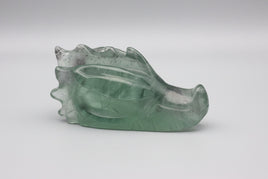 Fluorite Dragon Head Carving #19