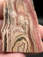 Rhodochrosite Slab #4 – Pink Banded Rhodochrosite with Concentric Eye Pattern