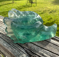 Fluorite Dragon Head Carving #2