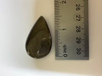 Natural Golden Sheen Obsidian Pearshape Large Cabochon #4