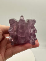 Fluorite Dragon Head Carving #18