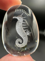 Beautiful Seahorse Garden Quartz Inner Scene Carving #7
