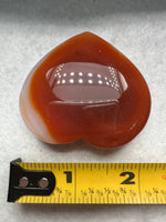 Carnelian Heart Palm Stone #6