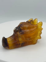 Fluorite Dragon Head Carving #14