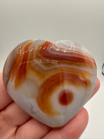 Carnelian Heart Palm Stone #14