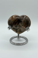 Black Moonstone Heart