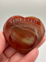 Carnelian Heart Palm Stone #12