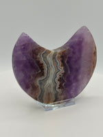 Amethyst Lace Agate Large Moon #2
