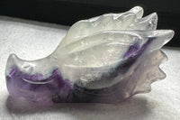 Rainbow Fluorite Dragon Head Carving #7 – 405g