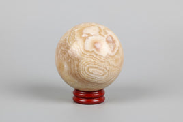 Yellow Calcite Stripe Sphere #6